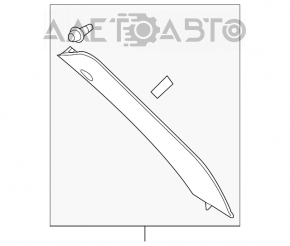 Capacul stâlpului frontal stânga Porsche Cayenne 958 11-14, material textil bej.