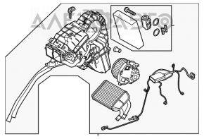 Arzător complet pentru Porsche Cayenne 958 11-18, 2 zone