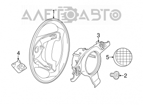 Volan gol Porsche Cayenne 958 11-14 piele bej, cu butoane