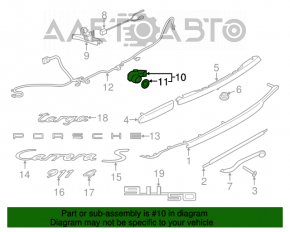 Senzor de parcare spate pentru Porsche Cayenne 958 11-14 fără inel.