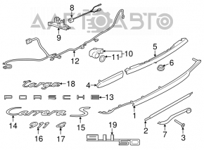 Senzor de parcare spate pentru Porsche Cayenne 958 11-14 fără inel.