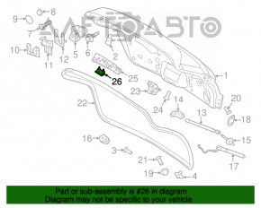 Butonul de deschidere a portbagajului Porsche Cayenne 958 11-14