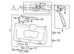 Capacul portbagajului dreapta Porsche Cayenne 958 11-14 bej.