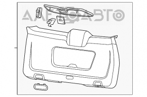 Capacul portbagajului inferior al usii Porsche Cayenne 958 11-14 bej.