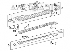 Порог правый Porsche Cayenne 958 11-14 простой OEM