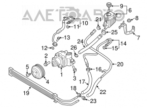 Pompa de direcție asistată hidraulic pentru Porsche Cayenne 958 11-17