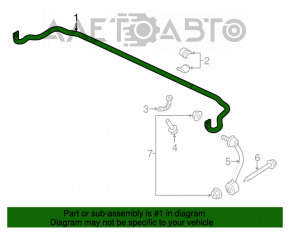 Stabilizator spate Porsche Cayenne 958 11-17 25mm