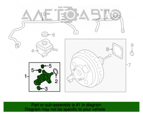 Rezervorul principal de frână cu cilindru Porsche Cayenne 958 11-17 cu capac