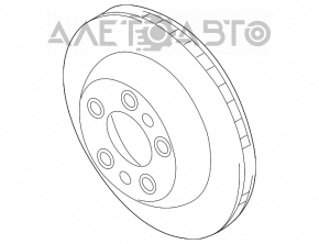 Placă de frână spate stânga Porsche Cayenne 958 11-17