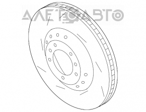 Disc frana fata dreapta Porsche Cayenne 958 11-17 nou original OEM