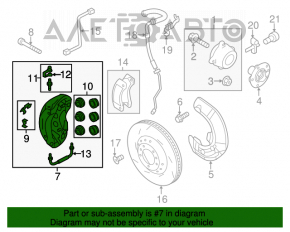 Suportul frontal stânga Porsche Cayenne 958 11-17 turbo cu 6 pistoane de 390 mm, cu placuțe de frână