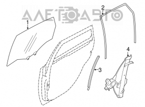 Garnitura sticla spate dreapta Subaru Forester 14-18 SJ nou original OEM