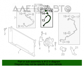 Трубка кондиционера конденсер-компрессор Subaru Forester 14-18 SJ 2.5, 2.0