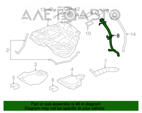 Заливная горловина топливного бака Subaru Forester 14-18 SJ 2.5, 2.0