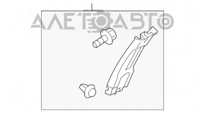 Накладка центральной стойки верхняя ремень левая Subaru Forester 14-18 SJ серая