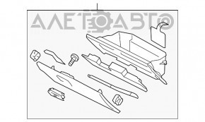 Перчаточный ящик, бардачок Subaru Forester 14-18 SJ серый, царапины