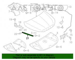 Amortizorul capotei stânga Subaru Forester 14-18 SJ nou original