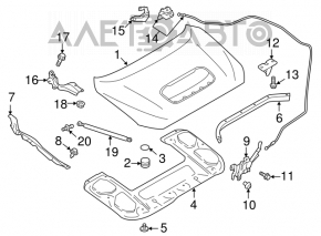 Ручка открытия капота Subaru Forester 14-18 SJ