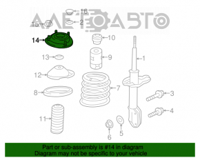 Опора амортизатора передняя правая Subaru Forester 14-18 SJ