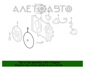 Крыльчатка вентилятора охлаждения левая Toyota Avalon 13-18 3.5