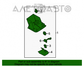 Plafonul de iluminare frontal pentru Toyota Avalon 13-18 gri, sub geam, SOS