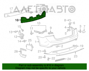 Absorbantul de bara spate pentru Toyota Avalon 13-18