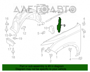 Garnitură aripă ușă - aripă stânga Lincoln MKC 15-