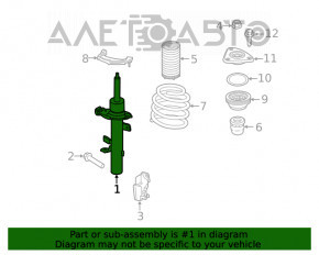 Стойка амортизатора в сборе передняя правая Lincoln MKC 15-