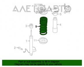 Arc spate dreapta Lincoln MKC 15- AWD rigiditate alb.