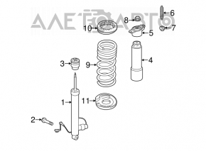 Arc spate dreapta Lincoln MKC 15- AWD rigiditate alb.