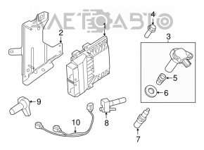 Modulul ECU al motorului Ford Explorer 16-19 3.7