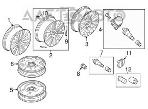 Set de jante R20, 4 bucăți, Lincoln MKX 16-