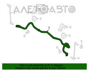 Stabilizatorul frontal Lincoln MKX 16- FWD 26mm