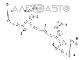 Stabilizatorul frontal Lincoln MKX 16- FWD 26mm