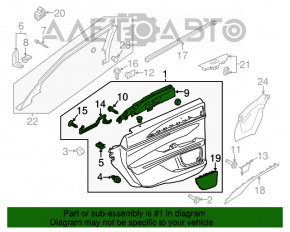 Capacul ușii din spate dreapta pentru Lincoln MKZ 13-16, piele bej, cotieră din piele, inserție din lemn lucios, maner, necesită curățare chimică.