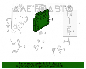 Blocul ECU al calculatorului motorului Lincoln MKZ 13-20 hibrid.