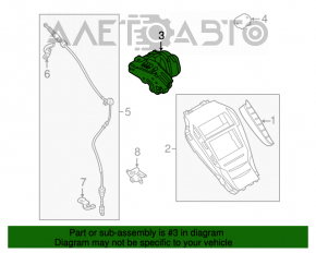 Selectorul de blocare a cutiei de viteze Lincoln MKZ 13-16 Hybrid, 3.7