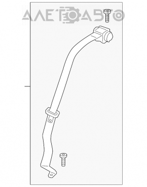 Ремень безопасности задний правый Lincoln MKZ 13-20 черн без SRS
