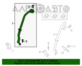 Centura de siguranță din spate dreapta pentru Ford Fusion mk5 17-20, culoare neagră.