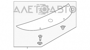 Capac portbagaj superior Lincoln MKZ 13-20 negru lucios, prindere rupta, zgarieturi