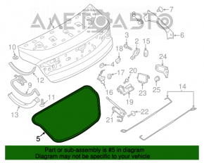 Уплотнитель крышки багажника Lincoln MKZ 13-20 надрыв