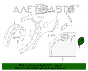 Capac rezervor de combustibil cu carcasă Lincoln MKZ 13-20 asamblat