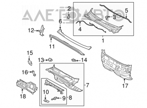 Grila stergatoarelor de plastic Lincoln MKZ 13-20