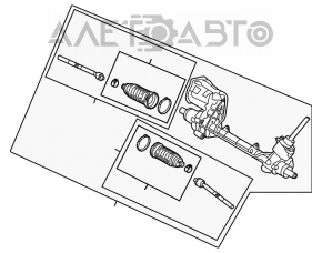 Volanul de direcție Lincoln MKZ 13-20 are un cip defect, pentru piese de schimb.