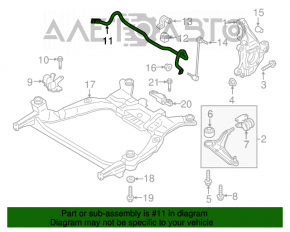 Stabilizatorul frontal Lincoln MKZ 15-20 25mm