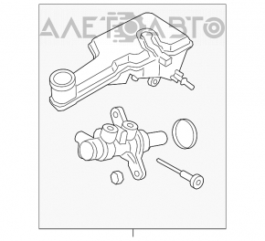 Главный тормозной цилиндр с бачком Lincoln MKZ 13-16 2.0, 3.7