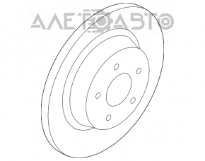 Placă de frână spate dreapta Ford Escape MK3 17-19 315/11mm ruginită.