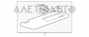 Capota stânga Mazda 6 13-17 gri, fără iluminare, fără cârlig.