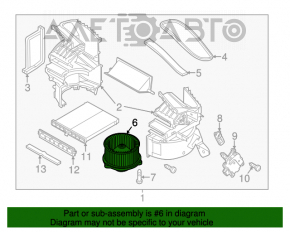 Motorul ventilatorului de încălzire Mazda 6 13-21