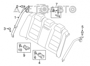Centura de siguranță spate stânga pentru Mazda 6 13-17, culoare neagră